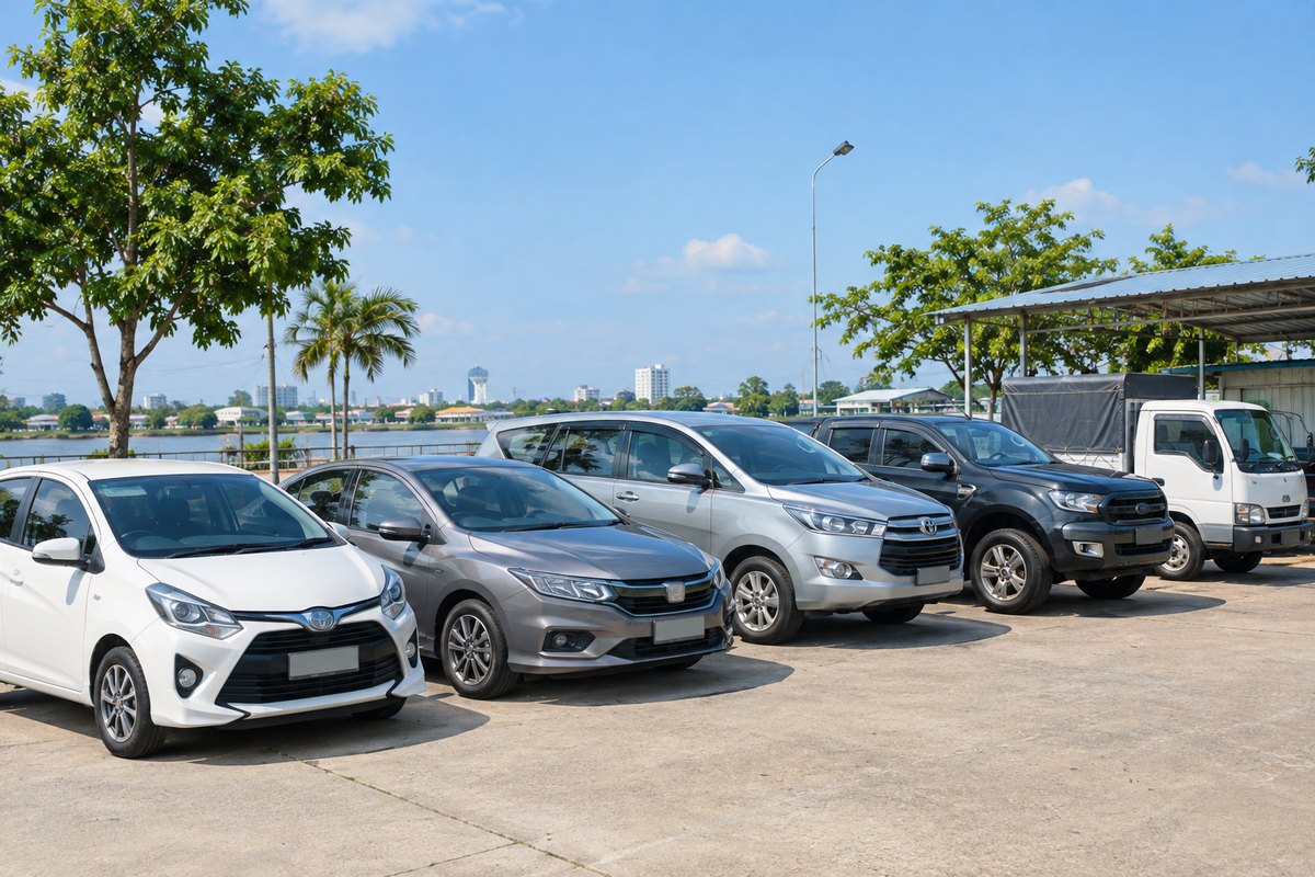 Bãi xe ô tô cũ nhiều đời, nhiều dòng xe chờ người mua